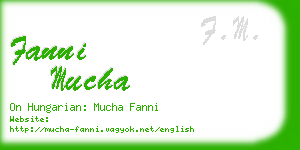 fanni mucha business card